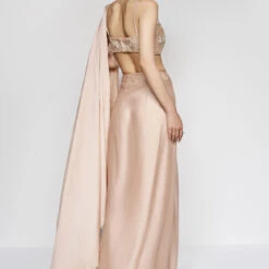 Aveline Saree - Hazelnut -Abhinaya shop F23A375 Hazelnut 4