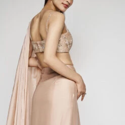 Aveline Saree - Hazelnut -Abhinaya shop F23A375 Hazelnut 7