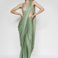 Starling Saree - Sage Green