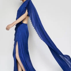 Fluerette Saree Set - Blue 15 Fluerette Saree Set - Blue -Abhinaya shop F23A393 Blue 5