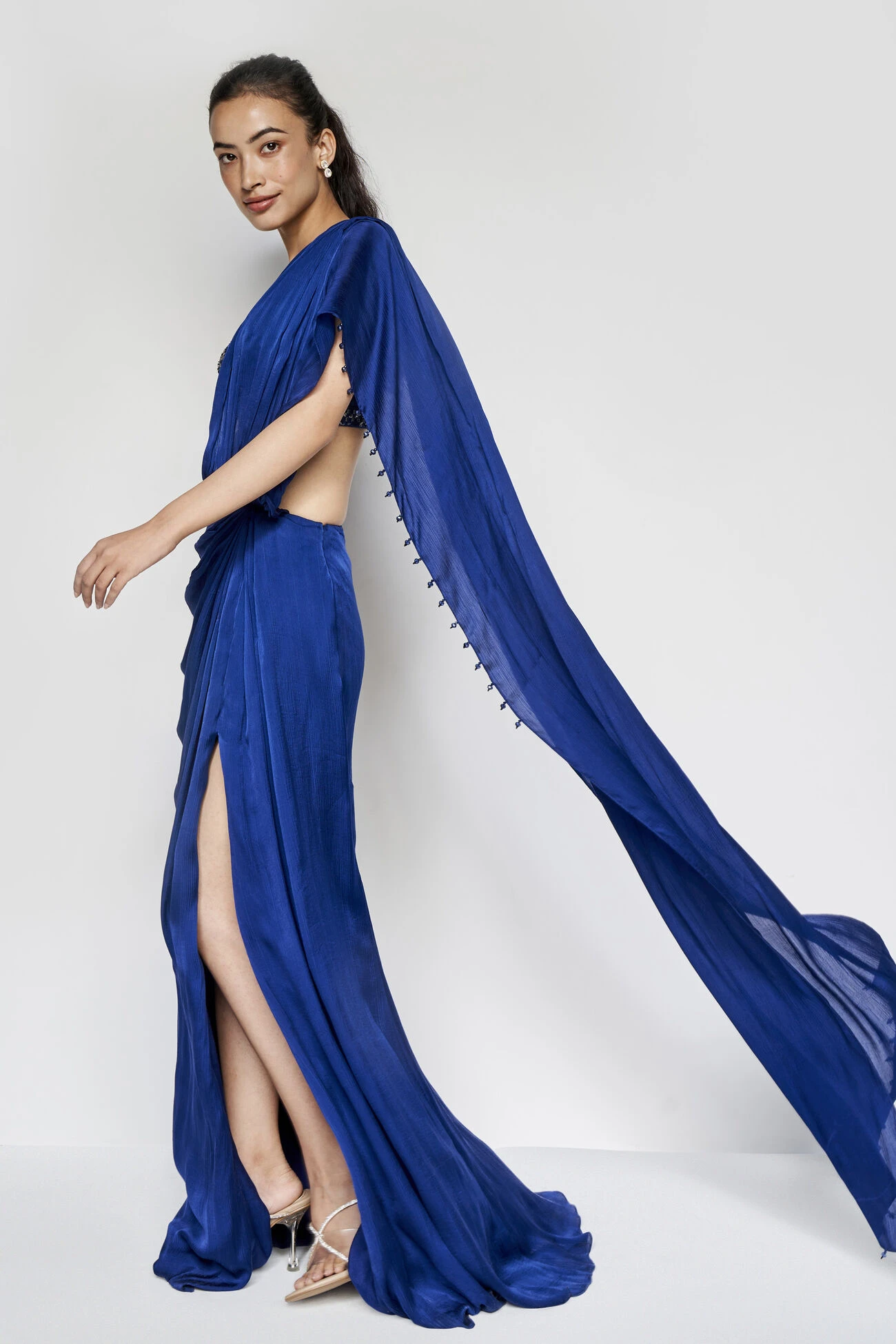 Fluerette Saree Set - Blue 6 Fluerette Saree Set - Blue - Image 6