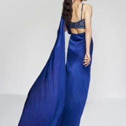 Fluerette Saree Set - Blue 16 Fluerette Saree Set - Blue -Abhinaya shop F23A393 Blue 6