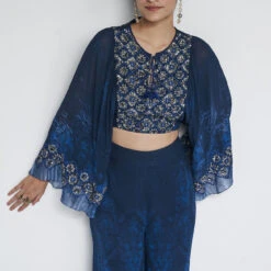 Roxana Coord Set - Blue 9 Roxana Coord Set - Blue -Abhinaya shop F23AA385 Blue 4