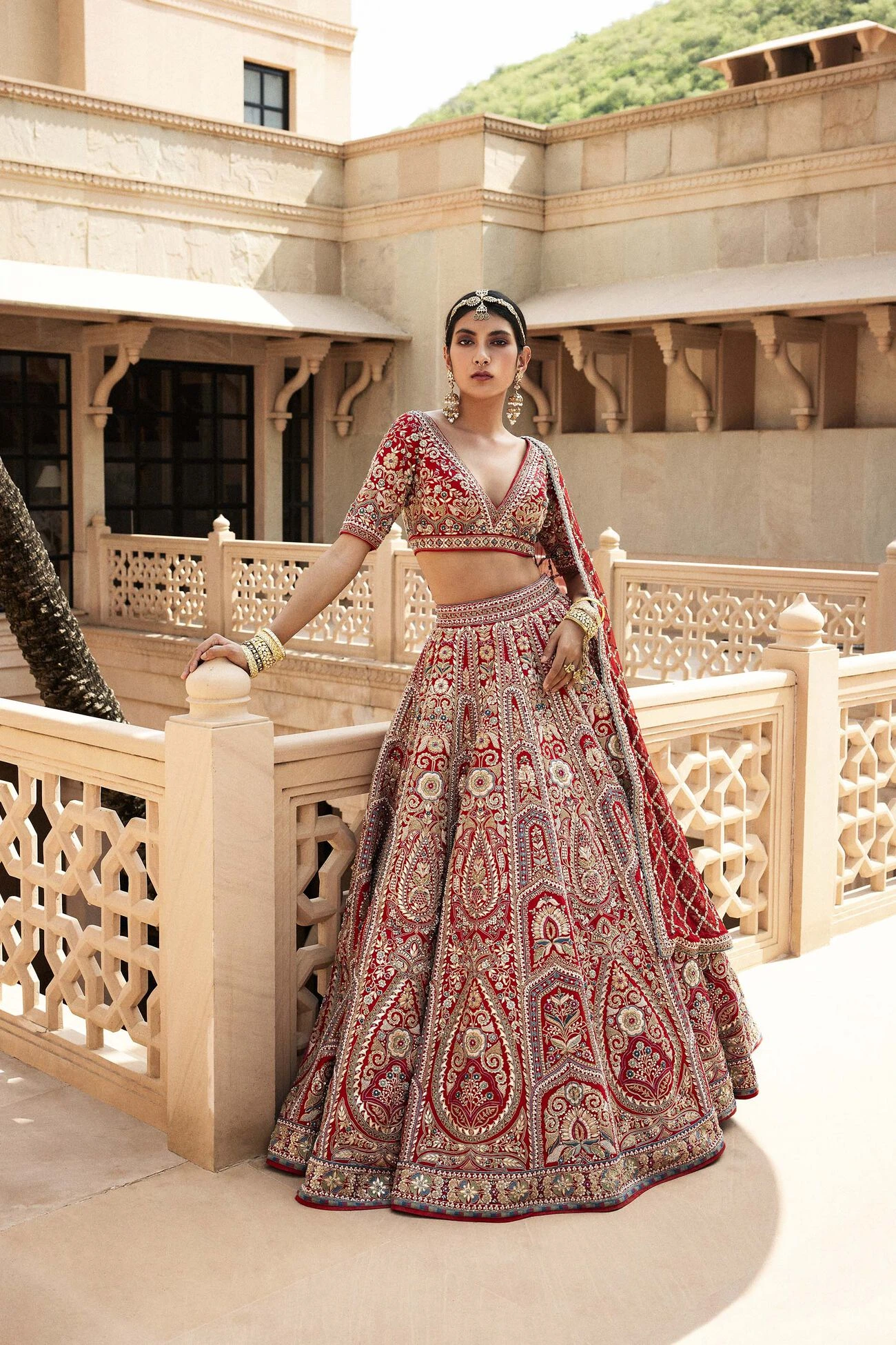 Amreen Lehenga - Red 1 Amreen Lehenga - Red