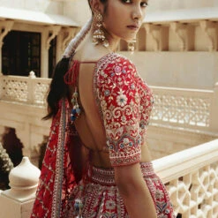 Amreen Lehenga - Red 10 Amreen Lehenga - Red -Abhinaya shop F23R110MTO REDD 3