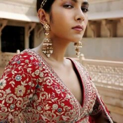 Amreen Lehenga - Red 11 Amreen Lehenga - Red -Abhinaya shop F23R110MTO REDD 4