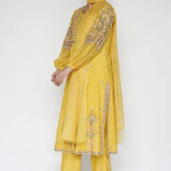 Philomel Suit Set - Yellow -Abhinaya shop F23R119 Yellow 5