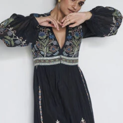 Balsam Suit Set - Black -Abhinaya shop F23R122 Black 5