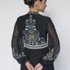 Balsam Suit Set - Black -Abhinaya shop F23R122 Black 6