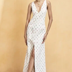 Paradise Of Flowers Overlayer - Cream -Abhinaya shop F23R131B Cream 3