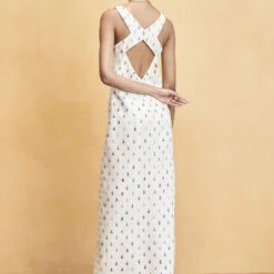 Paradise Of Flowers Overlayer - Cream -Abhinaya shop F23R131B Cream 4