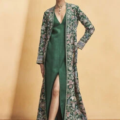 Blooming Wildforest Jacket Set - Green -Abhinaya shop F23R131 Green 6