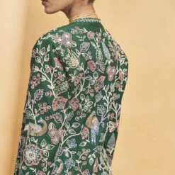 Blooming Wildforest Jacket Set - Green -Abhinaya shop F23R131 Green 9