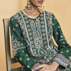 Serenade Of The Trees Kurta Set - Green -Abhinaya shop F23R148 Green 7