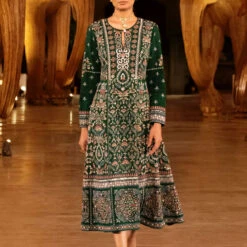 Serenade Of The Trees Kurta Set - Green