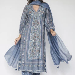 Sabela Suit Set - Slate Grey 8 Sabela Suit Set - Slate Grey -Abhinaya shop F23R149 Grey 3