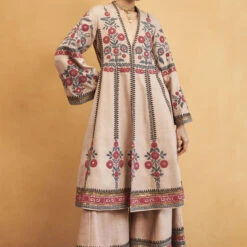 Flowers Of The Forest Kurta Set – Hazelnut
