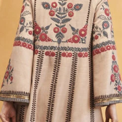 Flowers Of The Forest Kurta Set – Hazelnut -Abhinaya shop F23R189 Hazelnut 4