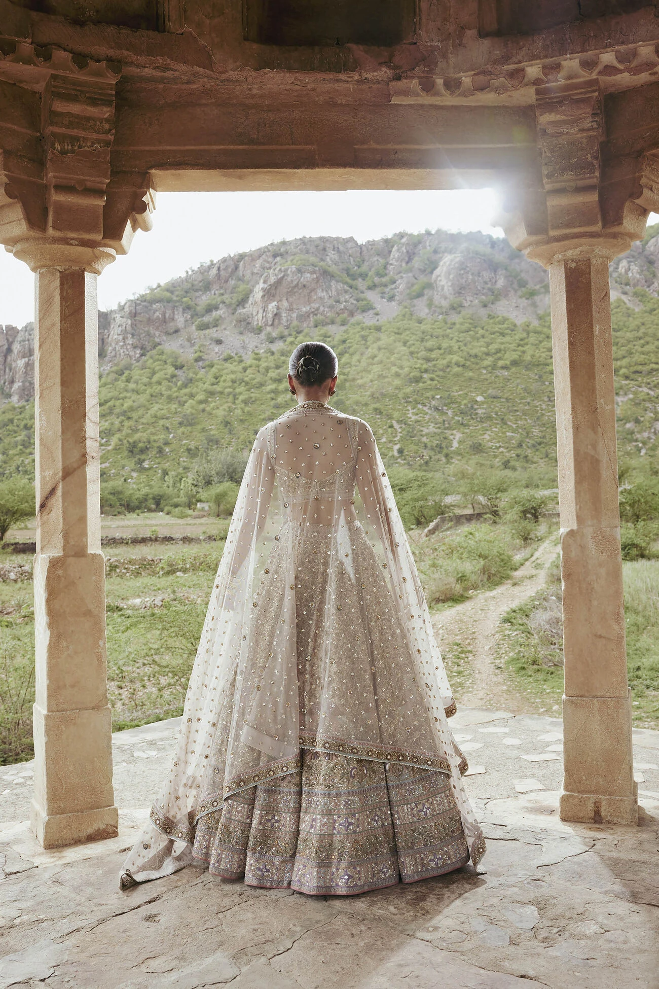 Mridhini Lehenga - Beige 3 Mridhini Lehenga - Beige - Image 3