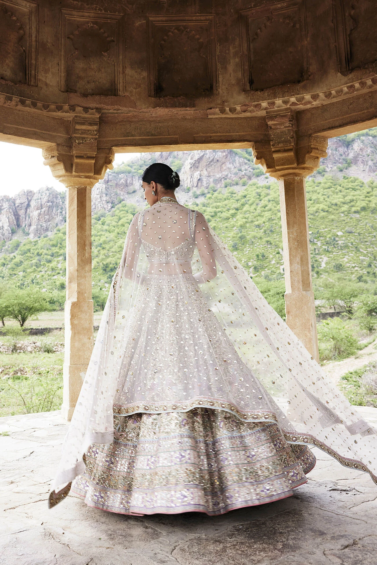 Mridhini Lehenga - Beige 6 Mridhini Lehenga - Beige - Image 6