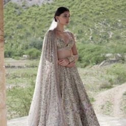 Mridhini Lehenga - Beige 16 Mridhini Lehenga - Beige -Abhinaya shop F23R193MTO BEIG 6