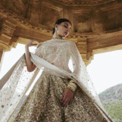 Mridhini Lehenga - Beige 18 Mridhini Lehenga - Beige -Abhinaya shop F23R193MTO BEIG 8