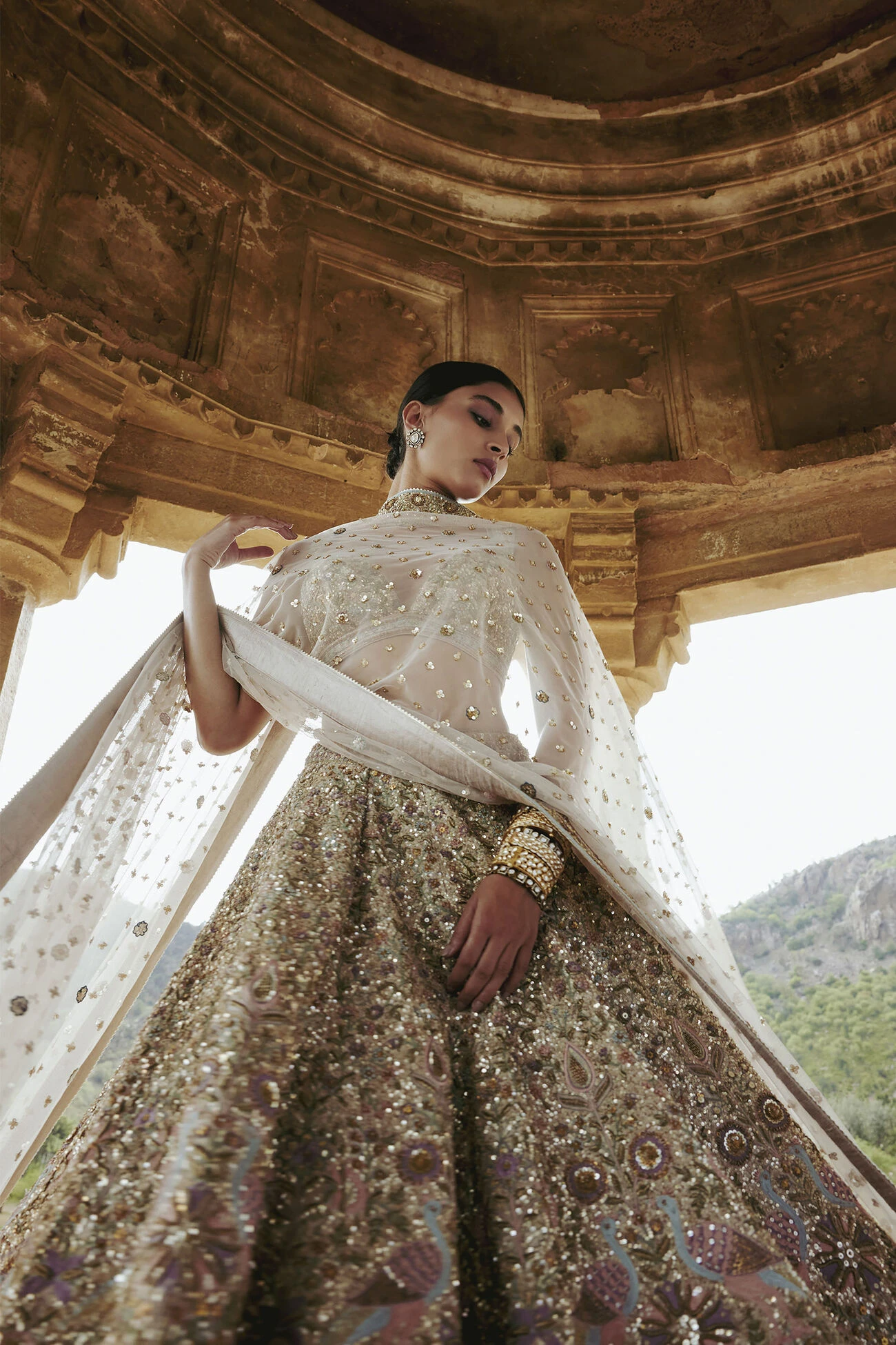 Mridhini Lehenga - Beige 9 Mridhini Lehenga - Beige - Image 9