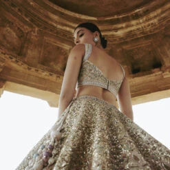 Mridhini Lehenga - Beige 19 Mridhini Lehenga - Beige -Abhinaya shop F23R193MTO BEIG 9