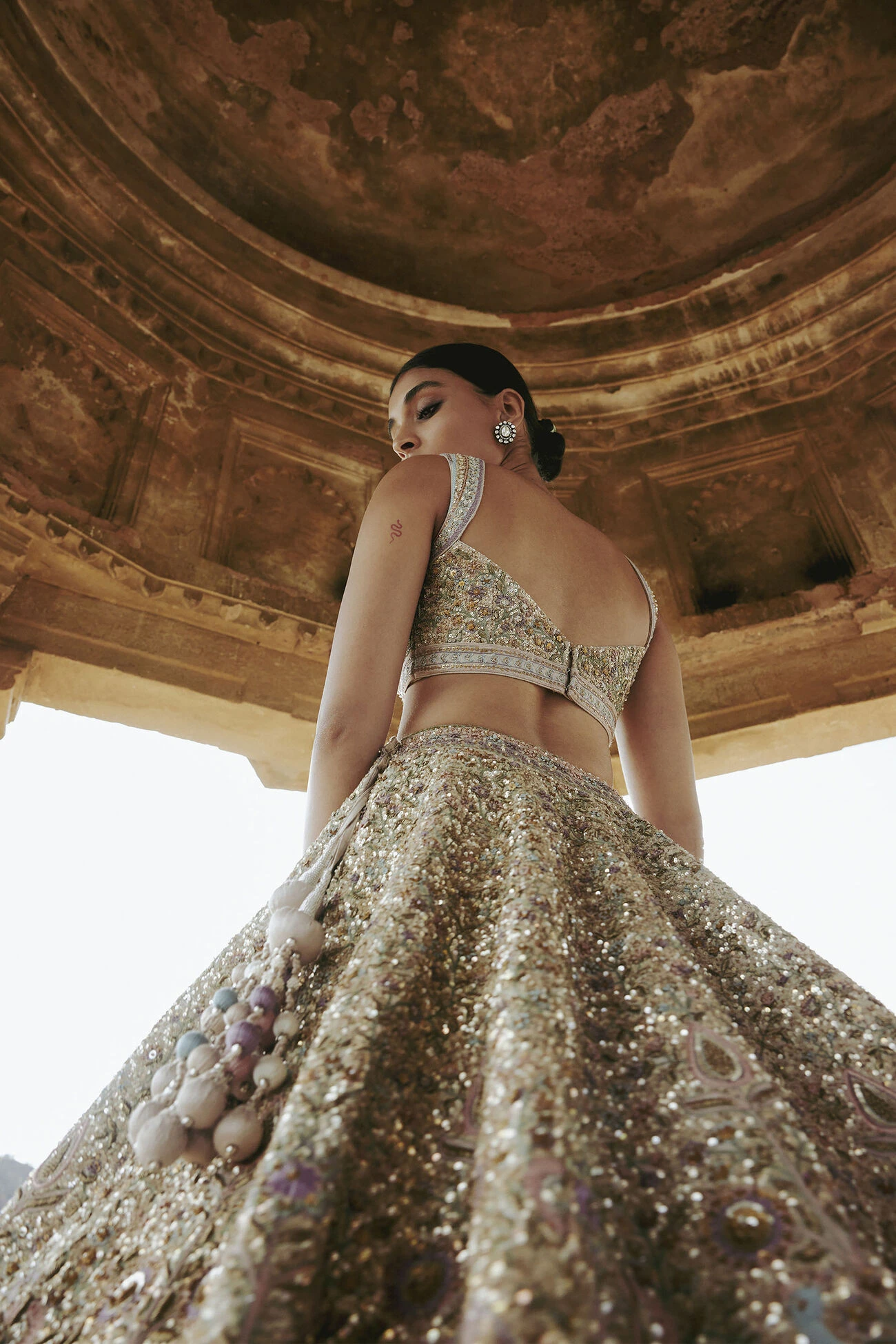 Mridhini Lehenga - Beige 10 Mridhini Lehenga - Beige - Image 10