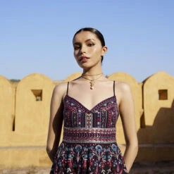 Starlit Serenade Dress - Black -Abhinaya shop F23R194 Black 3