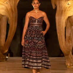 Starlit Serenade Dress - Black -Abhinaya shop F23R194 R Black 1