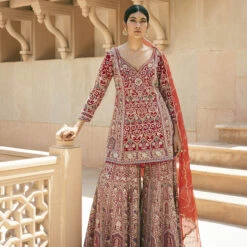 Chand Gharara Set - Red