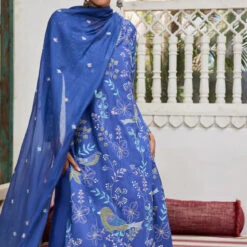 Vanhi Suit Set - Blue -Abhinaya shop F23R38RP BLUE 3