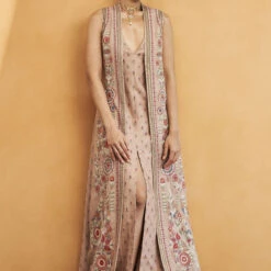 Symphony Of Flowers Jacket Set - Hazelnut