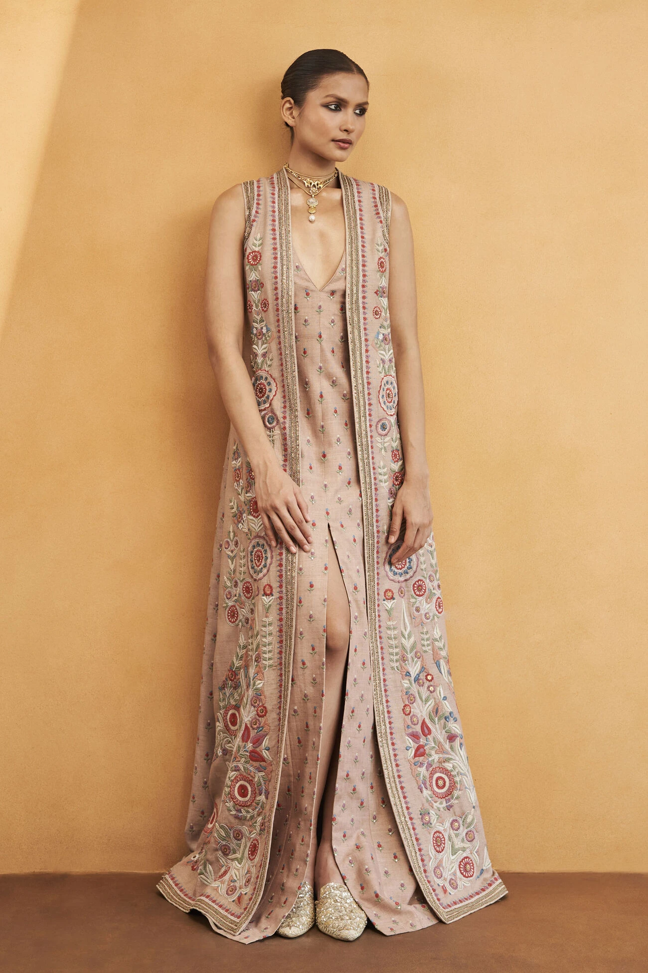 Symphony Of Flowers Jacket Set - Hazelnut 1 Symphony Of Flowers Jacket Set - Hazelnut