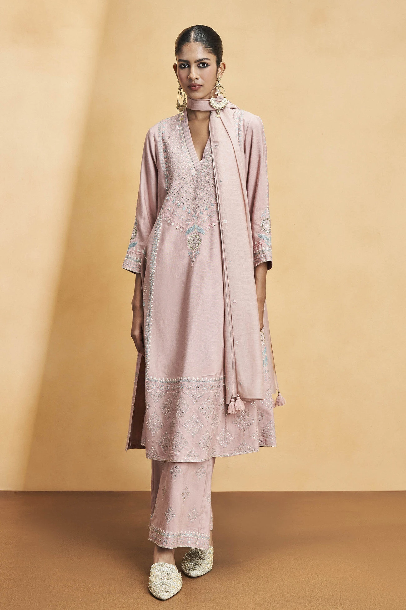 Abhisoka Suit Set - Old Rose 1 Abhisoka Suit Set - Old Rose