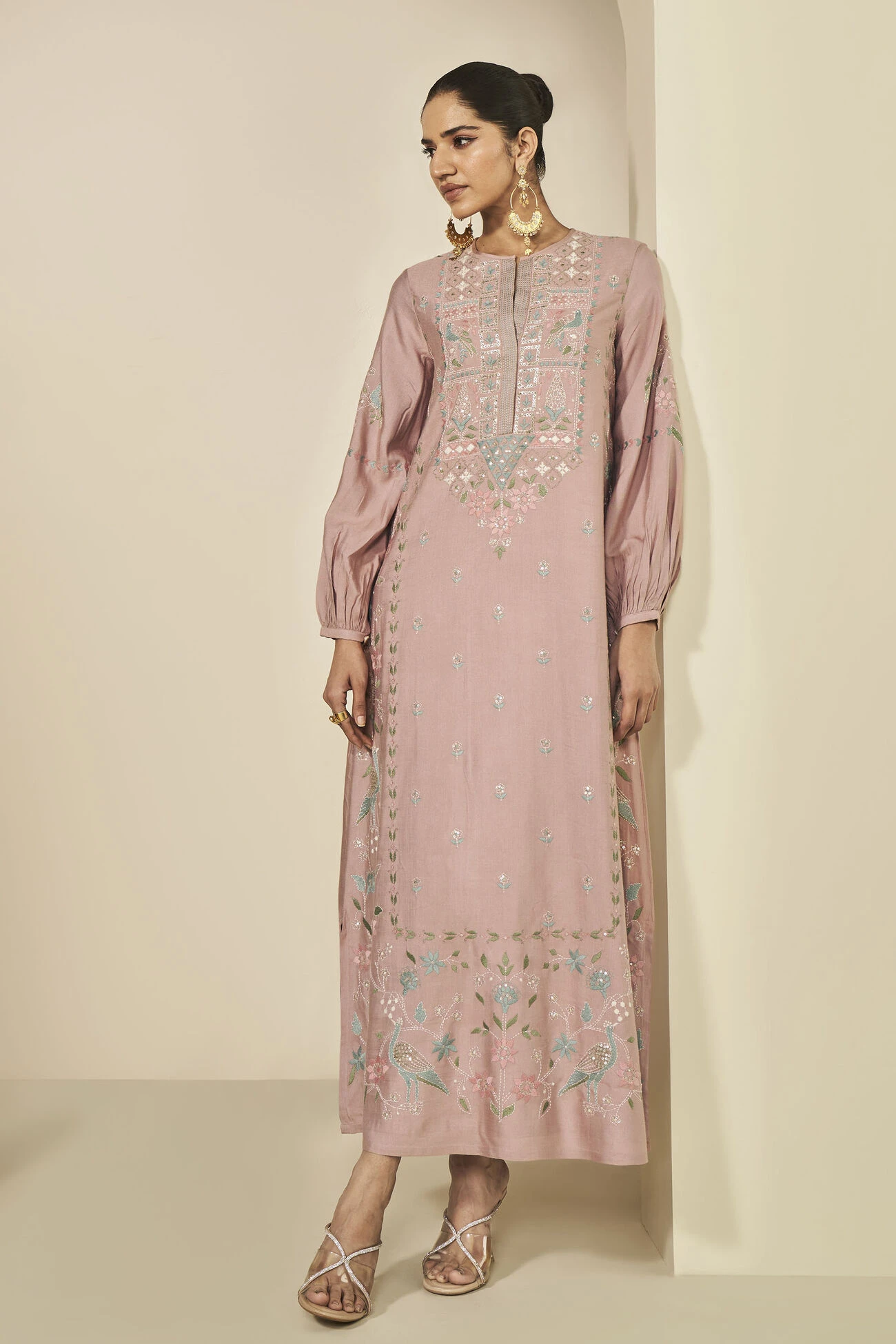 Cyrene Kaftan - Old Rose 1 Cyrene Kaftan - Old Rose