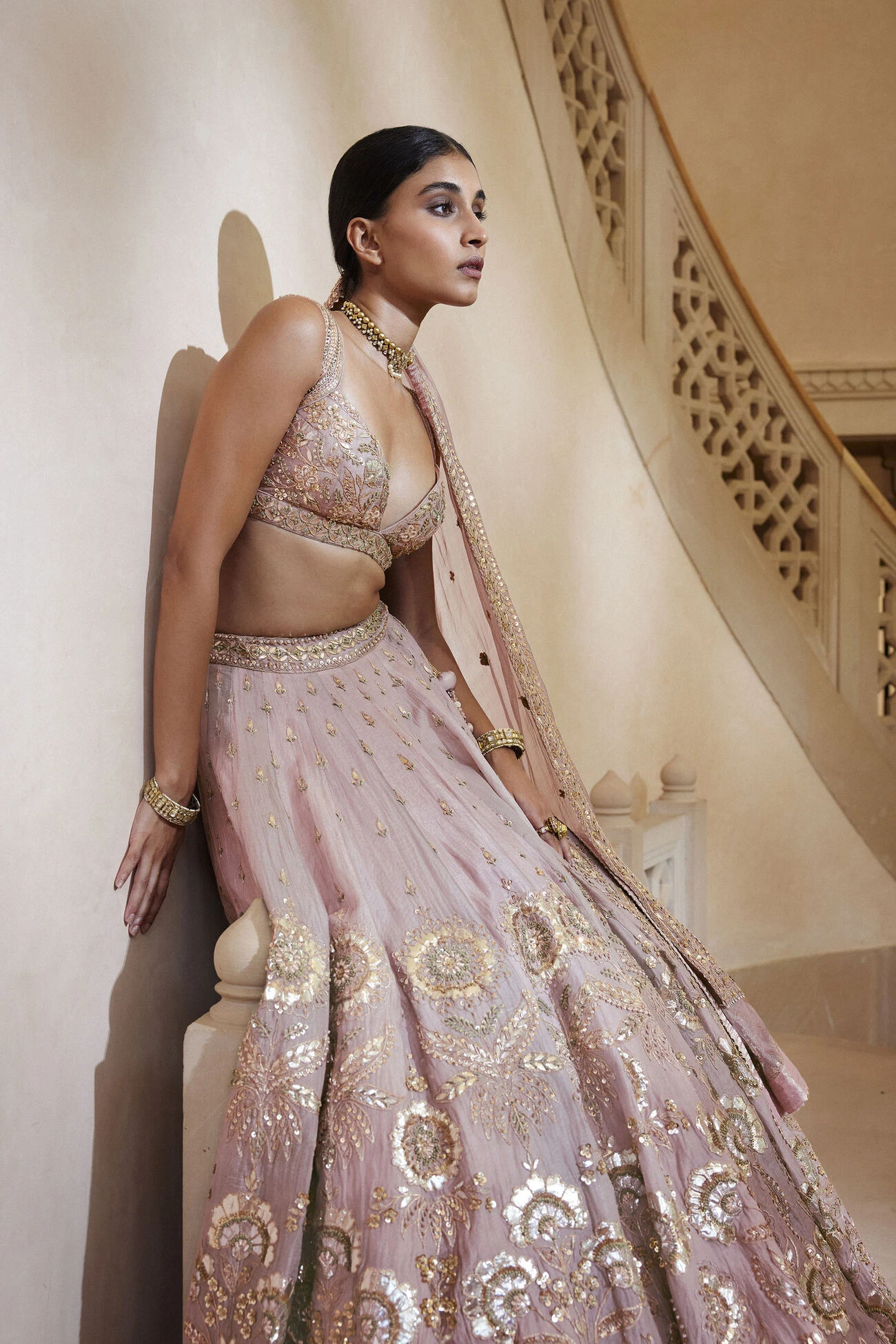 Sitara Lehenga - Blush 4 Sitara Lehenga - Blush - Image 4