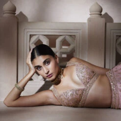 Sitara Lehenga - Blush 11 Sitara Lehenga - Blush -Abhinaya shop F23R439MTO BLSH 6