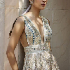 Mihika Dress - Ivory -Abhinaya shop F23R451MTO IVRY 3