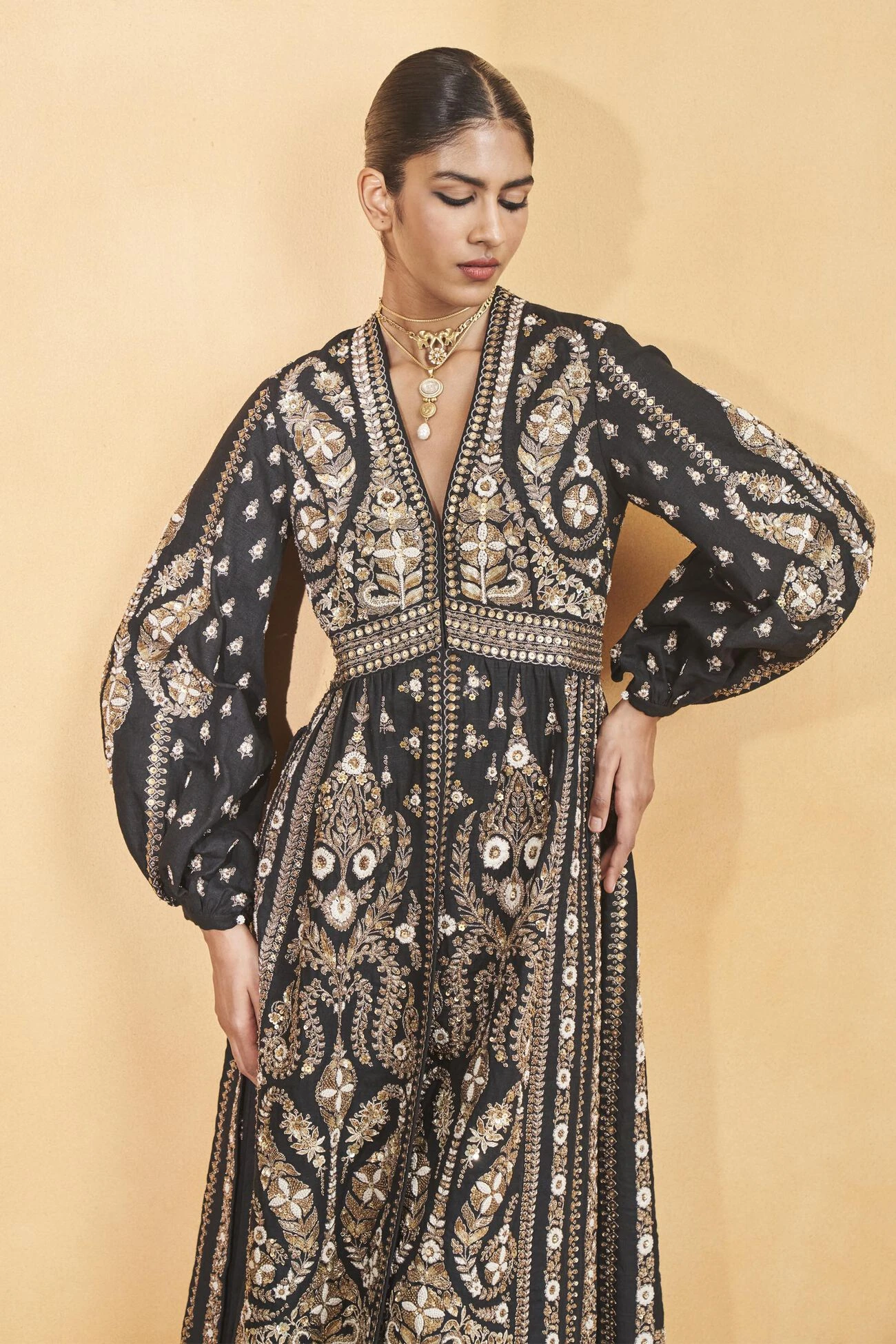 Into The Wilderness Kurta Set - Black 7 Into The Wilderness Kurta Set - Black - Image 7