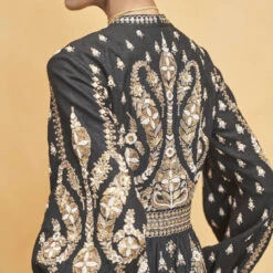 Into The Wilderness Kurta Set - Black 18 Into The Wilderness Kurta Set - Black -Abhinaya shop F23R526 Black 7