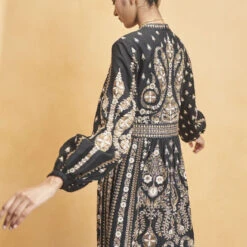 Into The Wilderness Kurta Set - Black 19 Into The Wilderness Kurta Set - Black -Abhinaya shop F23R526 Black 8