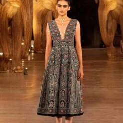 Moonlit Melody Dress - Black -Abhinaya shop F23R527 R Black 1