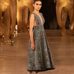 Moonlit Melody Dress - Black -Abhinaya shop F23R527 R Black 2