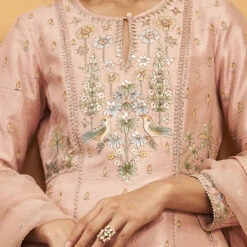 Gulbahar Pichhwai Suit Set - Blush -Abhinaya shop F23R553​ Blush 3