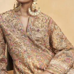 Magic Of The Gleaming Sunrays Sharara Set - Copper -Abhinaya shop F23R578 Copper 4