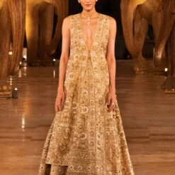 Serenade Of The Woods Lehenga - Gold