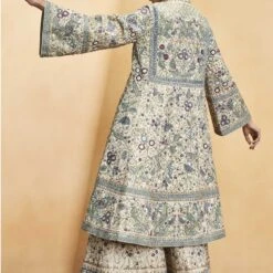 Flora And Fauna Kurta Set - Gold -Abhinaya shop F23R602 Gold 3