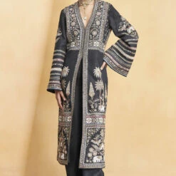 From The Wilderness Kurta Set - Black -Abhinaya shop F23R618 Black 1